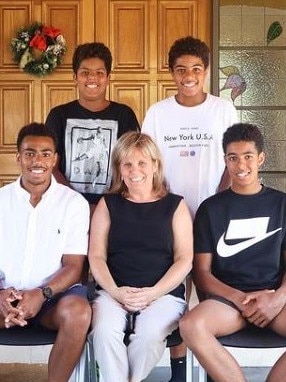 The Quaynor boys with mum Kate.