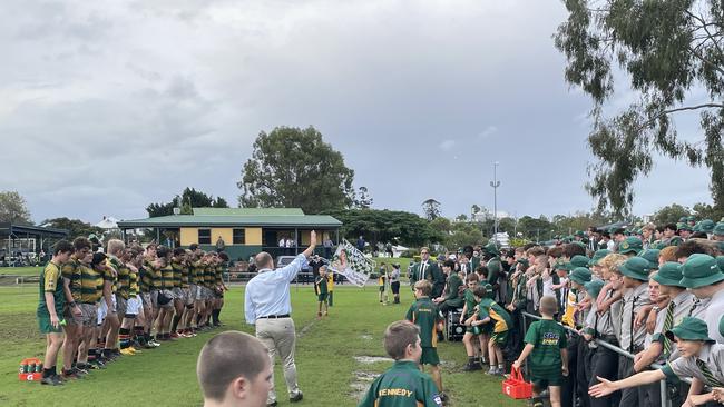 The St Patrick's College First XV at Curlew Park last term.