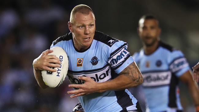 Luke Lewis was in everything for the Sharks against the Broncos.