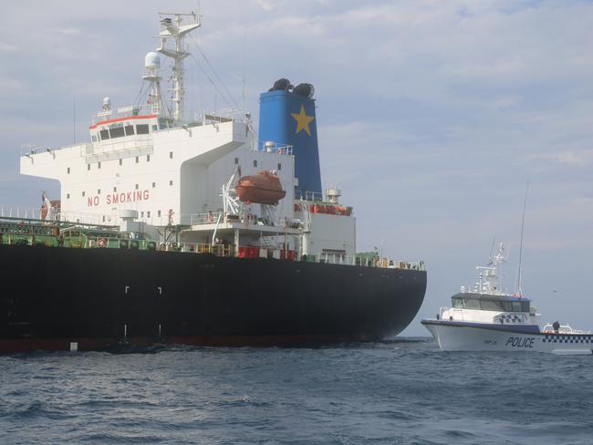 The crew of oil tanker Haruna Express are waiting for their coronavirus test results.