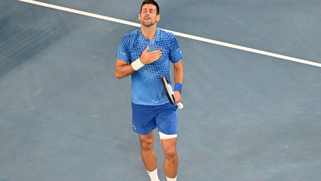 Novak Djokovic is chasing his 10th Australian Open trophy. Picture: AFP Images