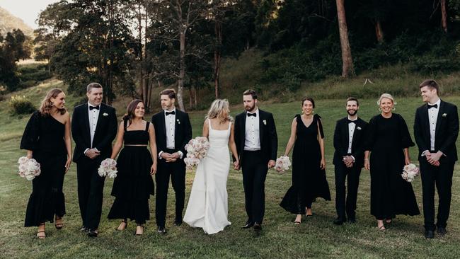 Wedding of Mitchell Tindall and Dimity Redcliffe. Picture: Tessa Shannon