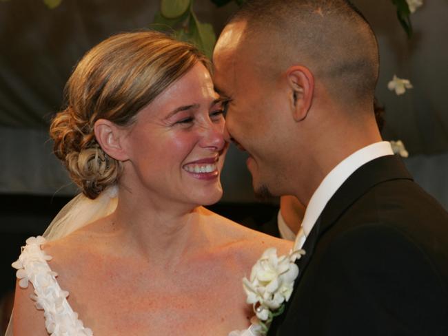 Mary Kay LeTourneau with husband Vili Fualaau at their 2005 wedding. Picture: Supplied