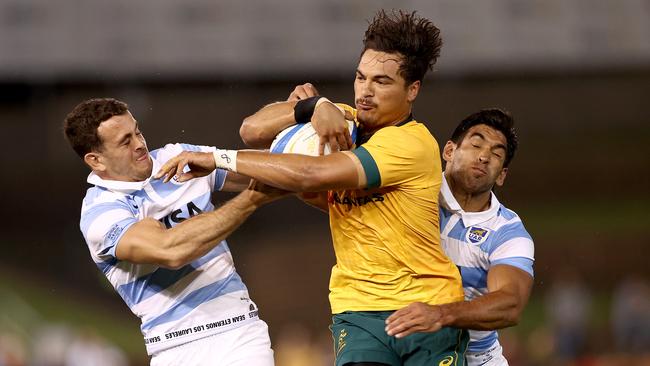 Jordan Petaia could loom as an unlikely choice for the Wallabies' fullback jersey. Photo: Getty Images