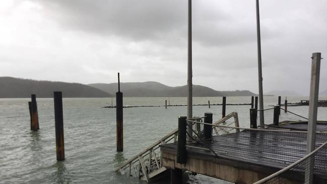 Daydream Island's jetty has been washed away.