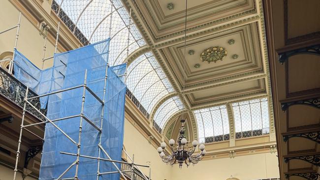 Inside the GPO building as it undergoes renovations. Picture: Brett Hartwig