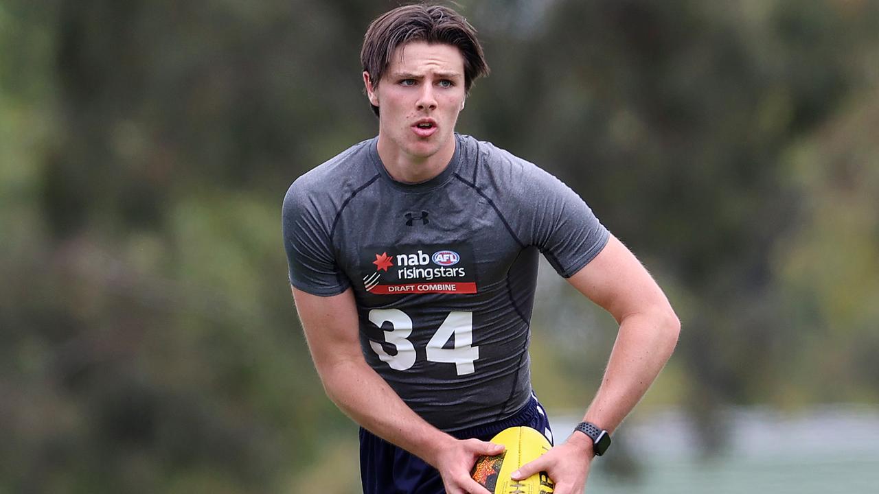 Oliver Henry didn’t make it to Geelong to play alongside brother Jack, instead being snapped up by the Magpies. Picture: Michael Klein