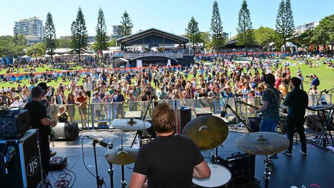 Cheap Fakes on stage at the 2018 Caloundra Music Festival that sold 15,031 tickets over four days. Picture: John McCutcheon