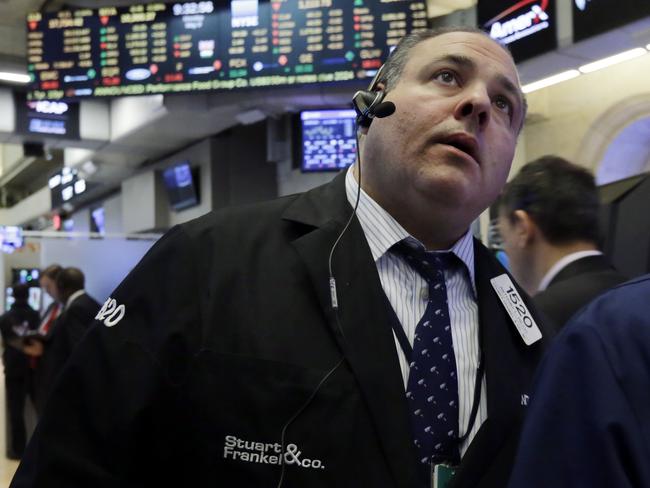 Trader Anthony Riccio works on the floor of the New York Stock Exchange, Monday, May 9, 2016. U.S. stocks are starting the week slightly higher following two weeks of losses. Weak economic reports from China are pushing the prices of fuels and precious metals lower. (AP Photo/Richard Drew)