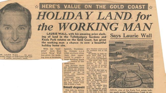 An article on the Gold Coast property market in the early 1960s. Photo Supplied.