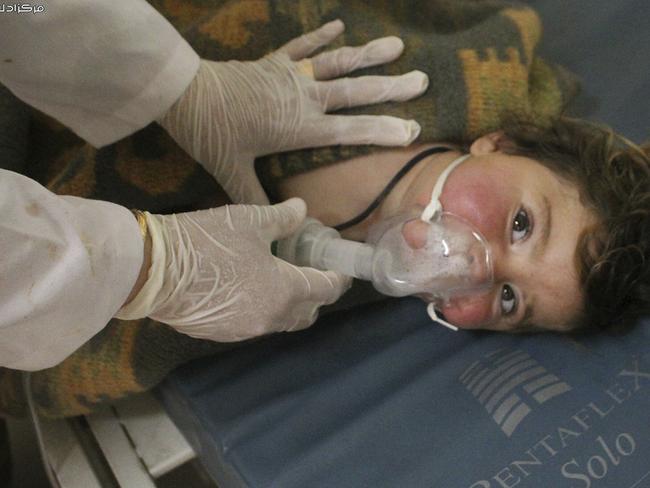 The deadly gas in Syria is suspected to be sarin gas and, if confirmed, it is the worst since one in 2013 killed at least 280 people and as many as 1700. Picture: Edlib Media Center, via AP