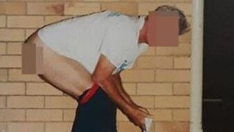 Neighbours snapped a photo of their infamous local “poo jogger”, who has been defecating on their paths by night in the Brisbane suburb of Greenslopes.