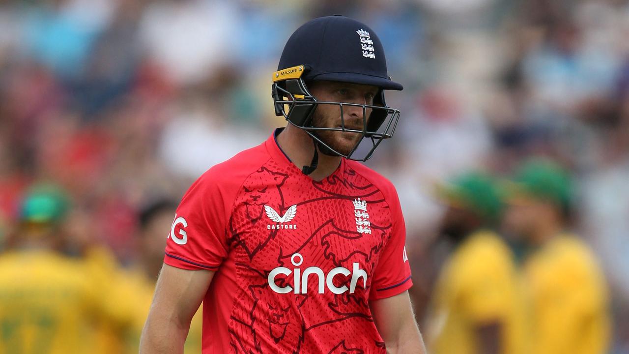 Jos Buttler is still yet to win a white-ball series as England skipper.  (Photo by Steve Bardens / AFP)