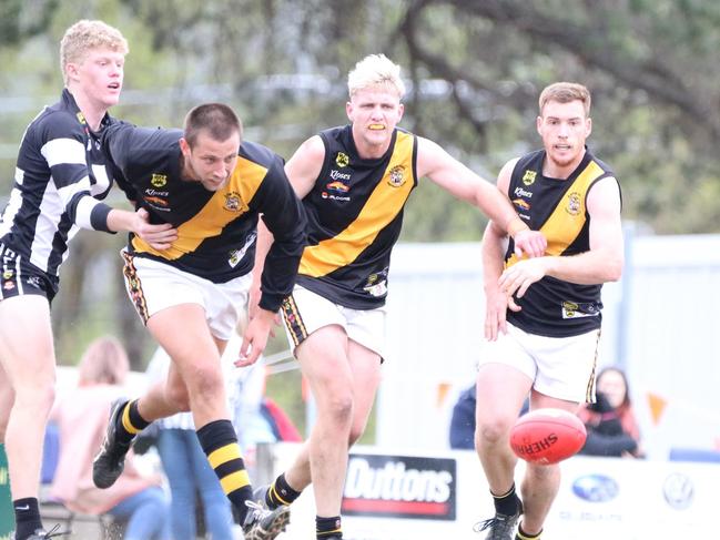 Action from the Lobethal v Hahndorf semi-final. Picture: Supplied, Aliza Fuller