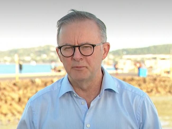 ‘Not laughing’.... Anthony Albanese. Picture: Sunrise/7 NEWS