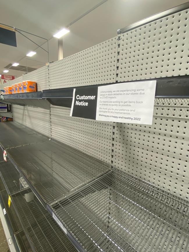 Empty toilet paper shelves are a reminder of how things looked at the start of the pandemic in 2020.