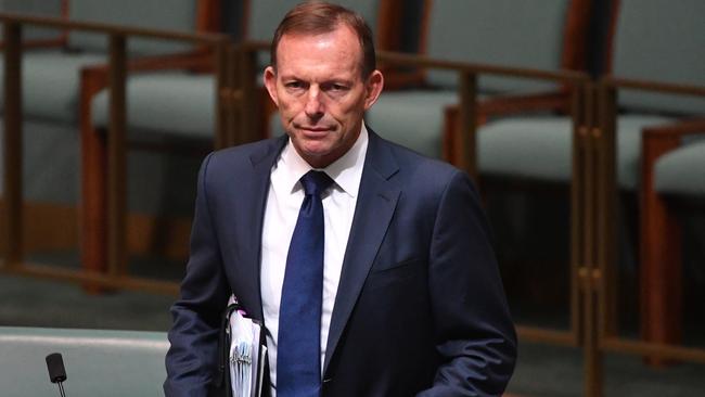 Tony Abbott has taken a shot at Malcolm Turnbull. Picture: AAP