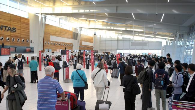 Easter Airport Chaos – Adelaide airport not as busy as expected. 29 March 2024. Picture Dean Martin