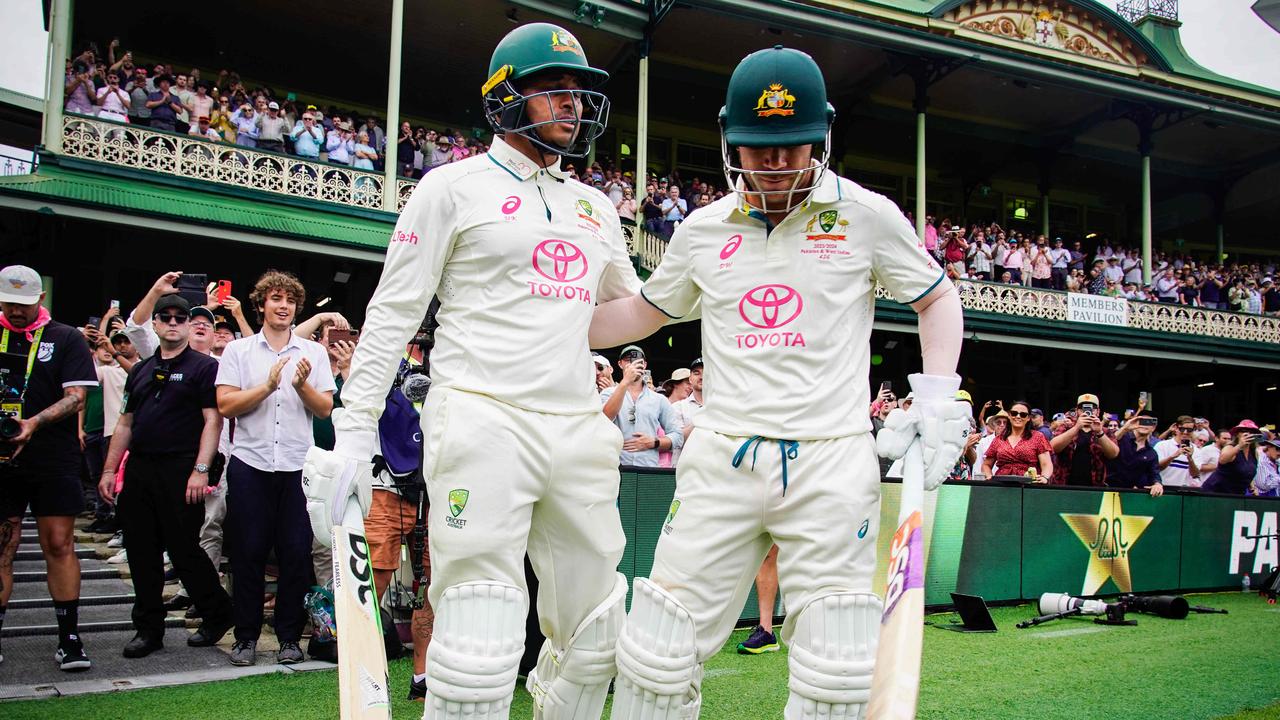 Usman Khawaja batted with David Warner for the final time at the SCG in January. Photographer: Tom Parrish