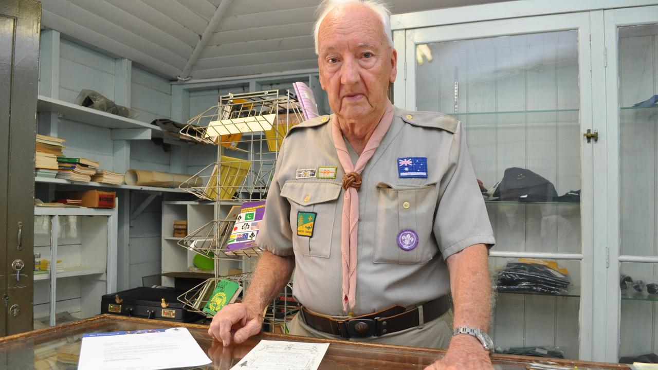 Stewart Macdonald inside his scout shop on Church Street which he opens every Saturday morning and Tuesday night.