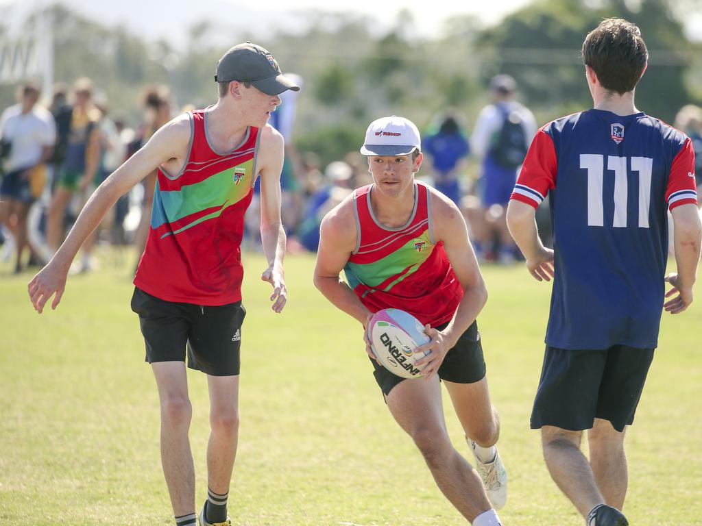 Sophia College V Parklands Christian College at the 2024 Gold Coast Titans All Schools Touch Football Picture: Glenn Campbell