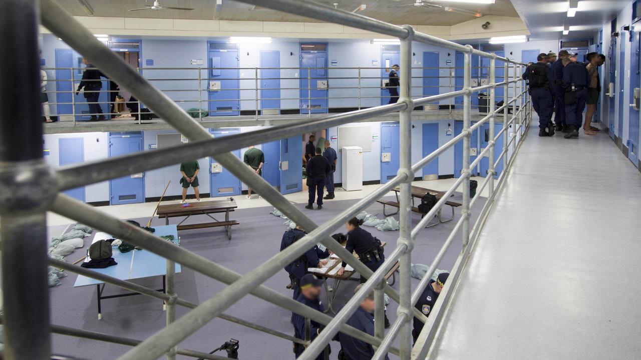 Prison officers search Parklea Correctional Centre, uncovering mobile phones, drugs and contraband. Picture: CSNSW