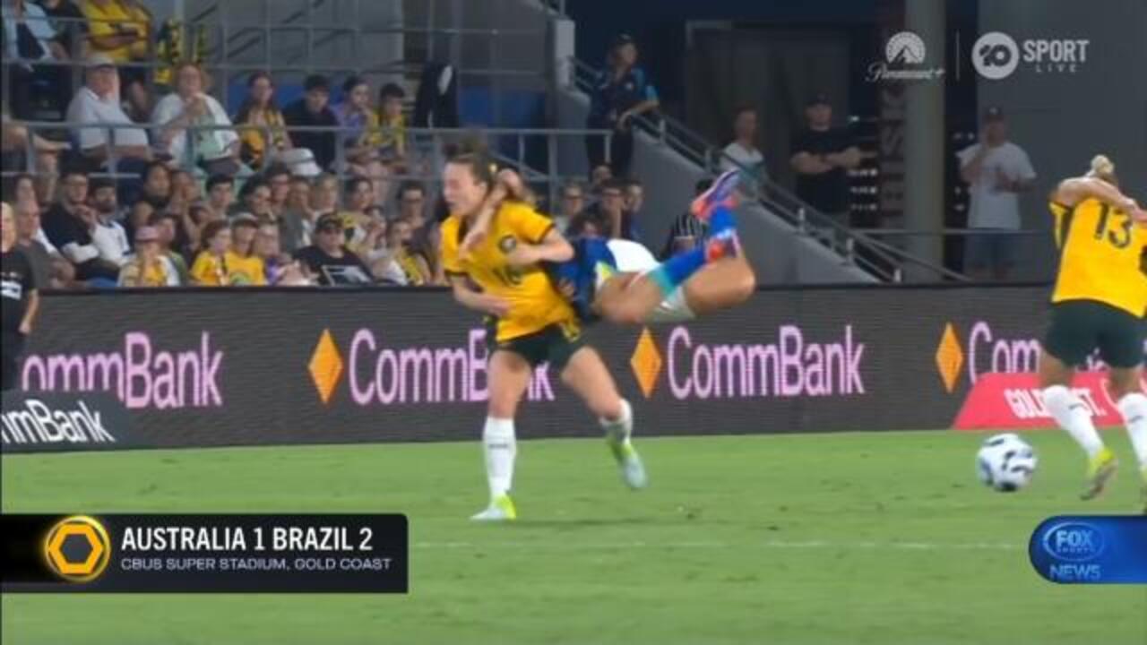 Brazil beat Matildas in heated clash