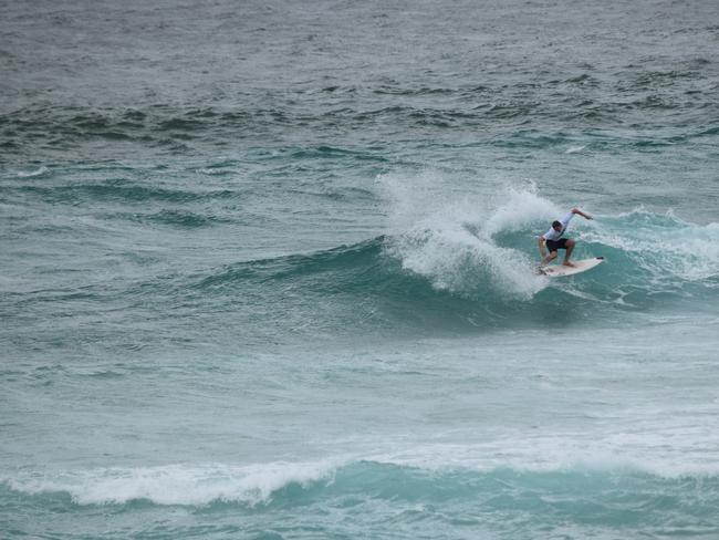 Jaggar Bartholomew competing in day one of the 2021 Kirra Teams Challenge. Photo: Supplied.