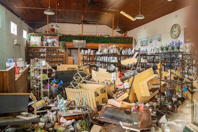 Huge storms late Sunday caused a massive flash flood in the middle of the night in Eugowra, with houses washed off their foundations, and cars and other items strewn though the town. Picture: Chris Watson/Farmpix Photography