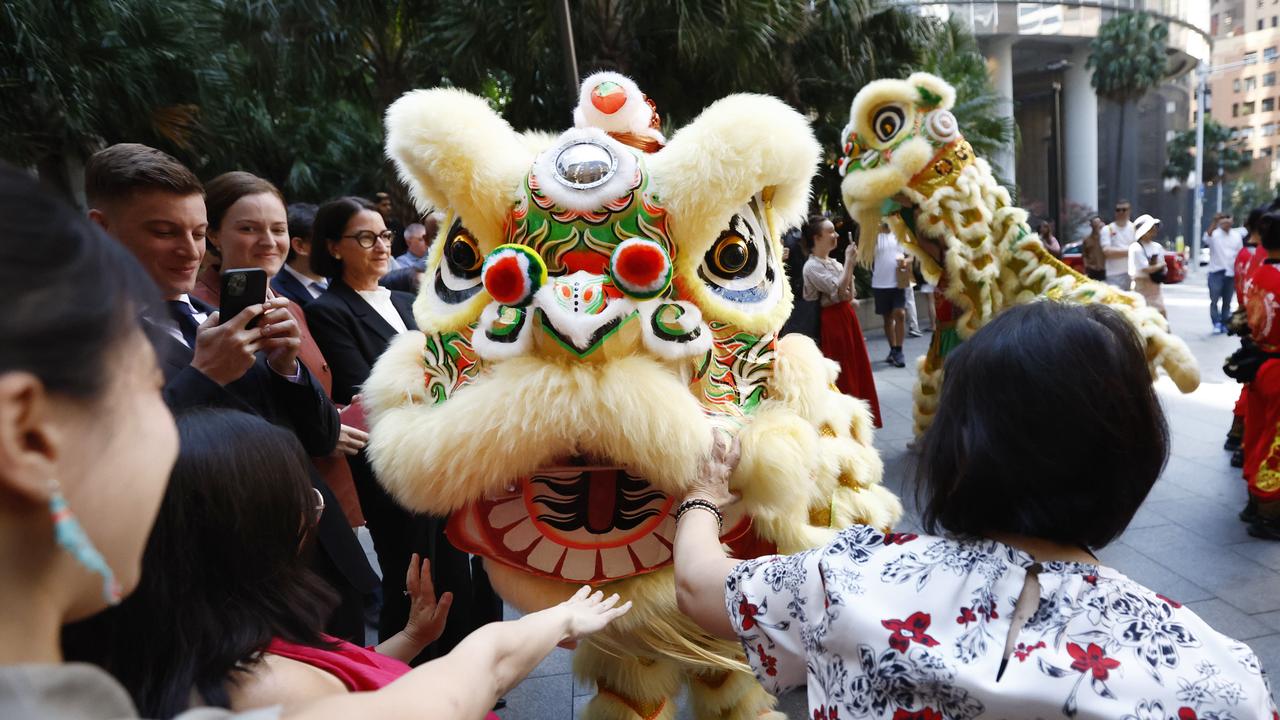 Celebrations in Sydney for the eve of Lunar New Year. Picture: Richard Dobson