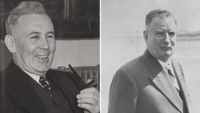 Ben Chifley (left) and Arthur Fadden helped engineer Australia’s economic recovery in the years after the second world war.