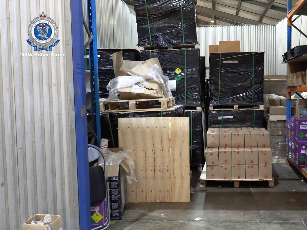 A Rosebery storage unit was raided. Picture: NSW Police