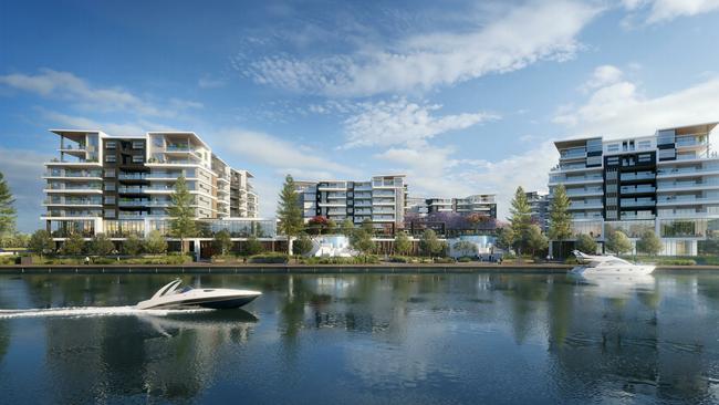 Artist impressions of a proposed retirement community with several towers planned for Sickle Ave, Hope Island. Picture: Supplied