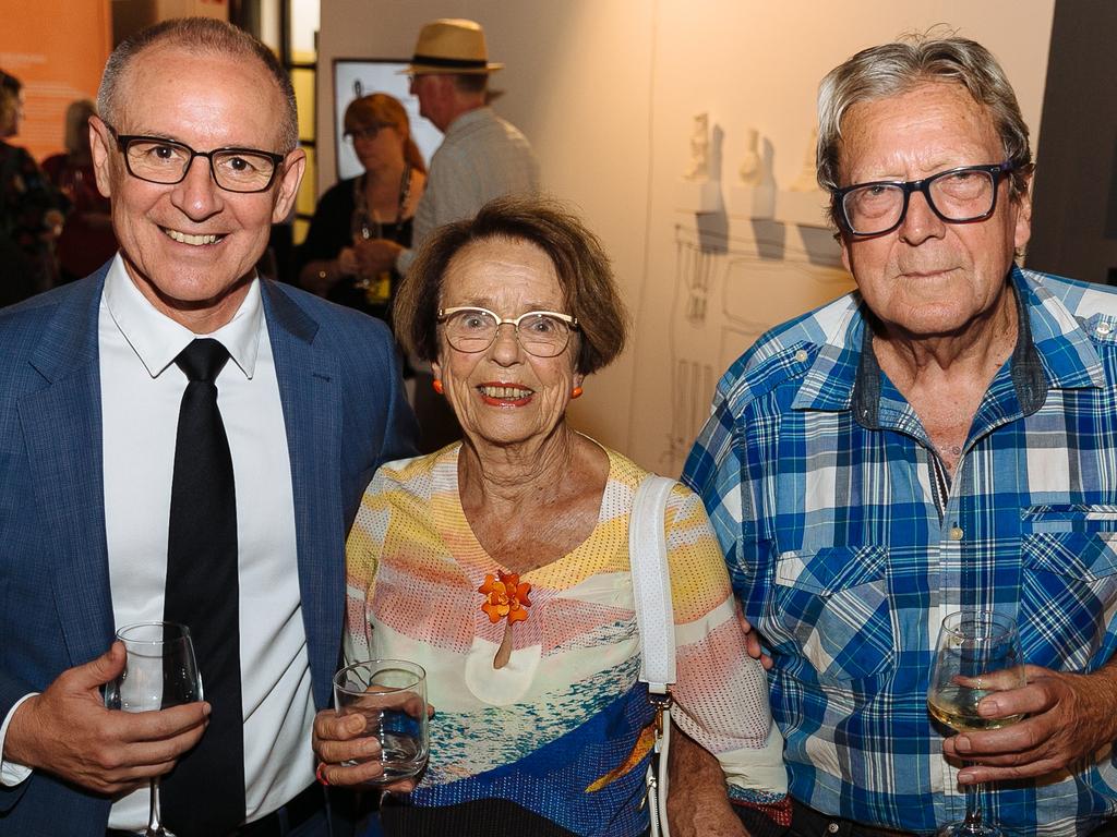 Jay Weatherill, Anne Levy and Robert Brain at the Adelaide Festival Awards for Literature 2018. Picture: Andre Castellucci