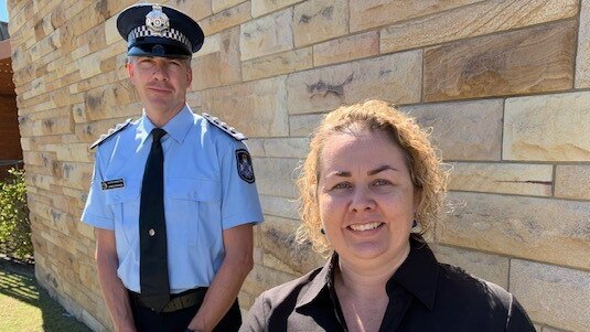 Ipswich Child Protection Unit Acting Inspector James Staginga and Melissa Pedersen from Ipswich Community Youth Service are promoting Child Protection Week.