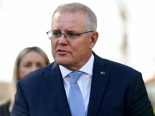 SYDNEY, AUSTRALIA - NewsWire Photos, JUNE, 07, 2021: Prime Minister Scott Morrison speaks to the media during a press conference in North Richmond, NSW. Picture: NCA NewsWire/Bianca De Marchi