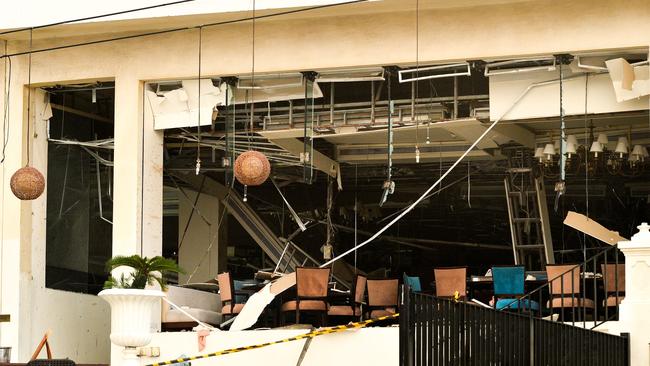 A view of the Kingsbury Hotel which was bombed earlier in the day on Easter Sunday. Picture: Ishara S Kodikara/AFP