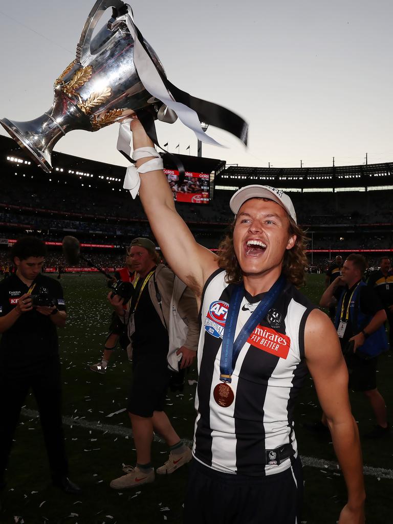 Jack Ginnivan with the trophy. Picture: Michael Klein