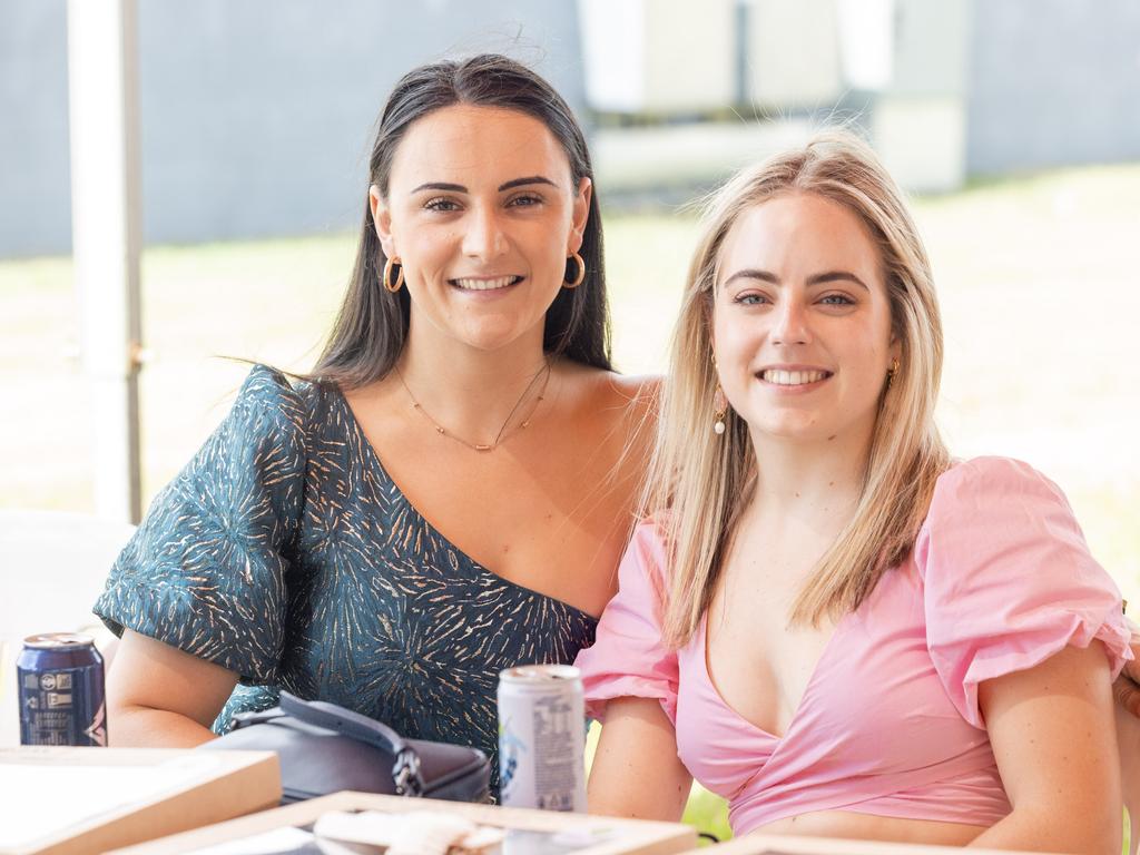 Morgan Pitches and Trish Voukolos at the Bridge Toyota Ladies' Day. Picture: Floss Adams