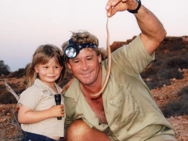 Bindi Irwin has shared this picture of her and Steve to remember him on his birthday. Picture: Facebook