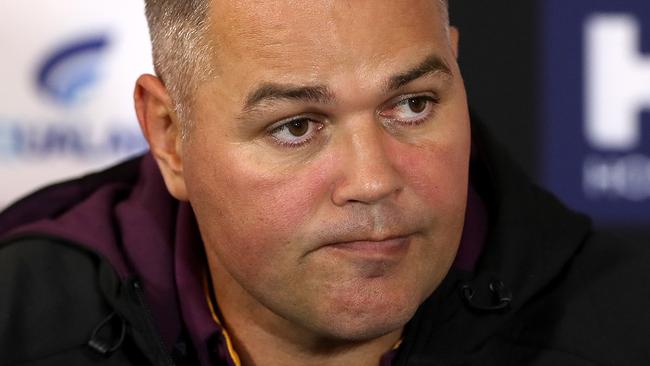 Broncos coach Anthony Seibold has been under immense scrutiny this season. Picture: Getty Images