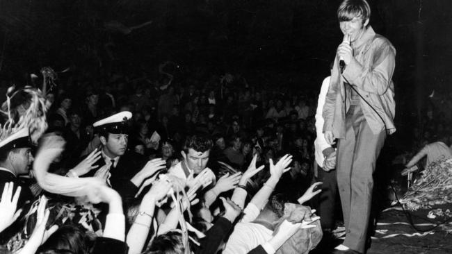 August 1967. Normie Rowe at a wild Festival Hall show. Picture: Supplied