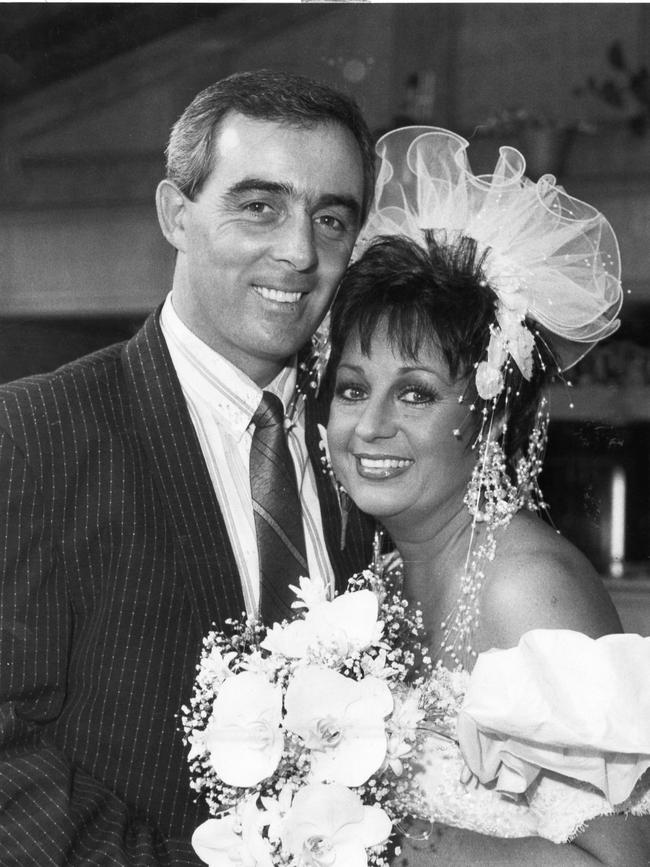 1988: Wills on the day of her wedding to sales executive Peter Robinson in March 1988.