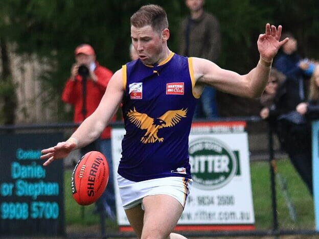 Brett Eddy kicked four goals in his second game of the year. Picture: Davis Harrigan