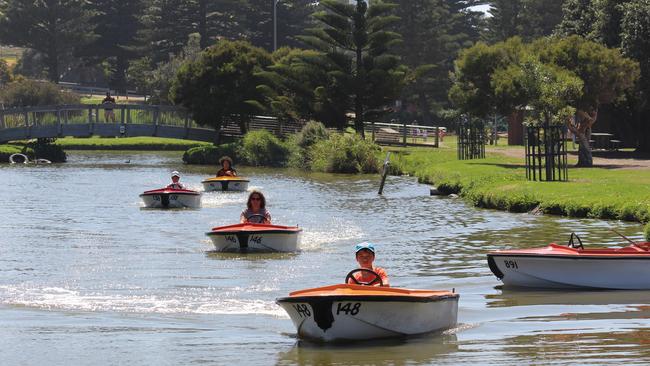 Lake Petrobe motor boats, Warrnambool. Picture: Supplied