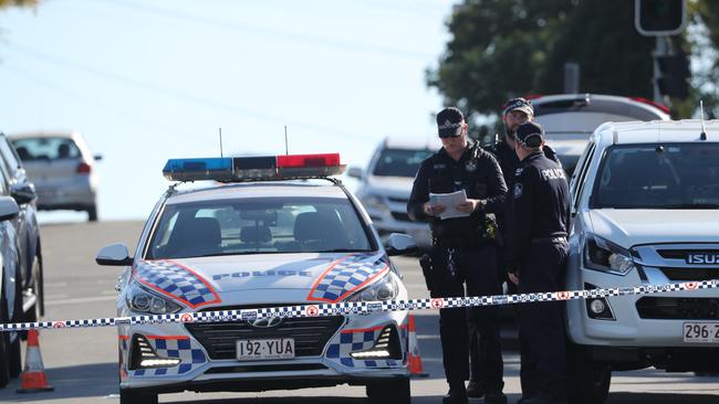 The scene of a police shooting at Mt Gravatt East. Picture: Peter Wallis