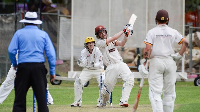 Josh Doyle hits away for the Browns. Picture: Brenton Edwards