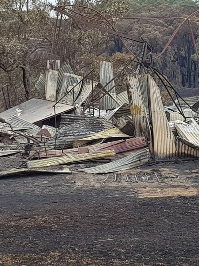 90 per cent of the vineyard was destroyed by the fire.