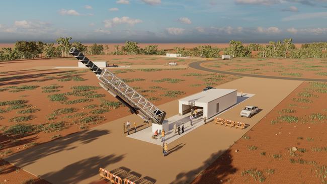 An artist’s impression of the East Arnhem Land space launch facility. Picture: Supplied