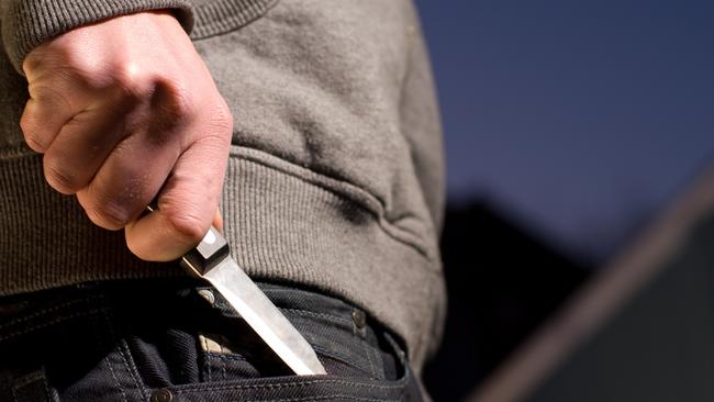 Two people were threatened by a man with a knife on Thursday morning at Coffs Harbour jetty.